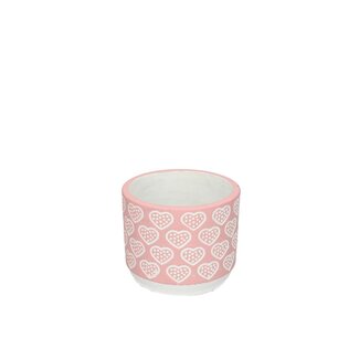4A Ceramic Flowerpot “Adore” | Colour: Pink | Diameter 10.5 centimetres | Height 9.5 centimetres | Per 6 pots