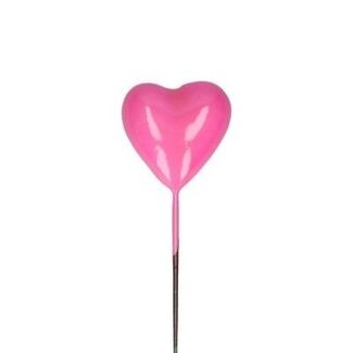 4A Heart Stake | Colour: Pink | Length ± 20 centimetres | Diameter 3 centimetres | Per 48 stakes