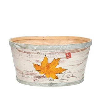 4A Wooden Flowerpot Planter "Leaf" | Colour: Yellow | Length 22 centimetres | Width 18 centimetres | Height 11 centimetres | Per 10 planters