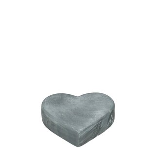 4A Ceramic Heart Decoration | Colour: Grey | Diameter 8 centimetres | Height 2.5 centimetres | Per 6 hearts