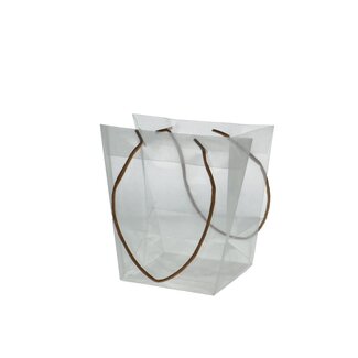 4A Tassen “Naturel” | Kleur: Transparant | Lengte 19 centimeter | Breedte 11 centimeter | Hoogte 18 centimeter | Per 20 tassen