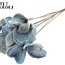 Almond on stem | Colour: Intense Light Blue | Length of stick approximately 50 centimetres | Per 10 stems