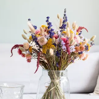 MyFlowers Boeket droogbloemen Hugo | Lengte ± 65 centimeter | Frisse mix van natuurlijke droogbloemen