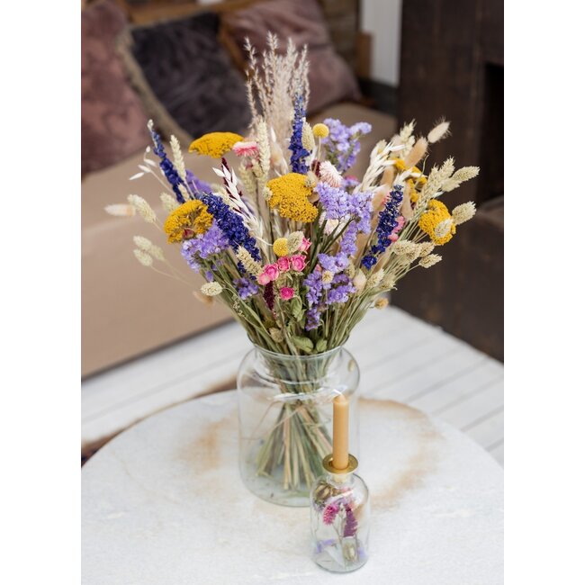 Boeket droogbloemen "Hugo" | Lengte ± 65 centimeter | Frisse mix van natuurlijke droogbloemen
