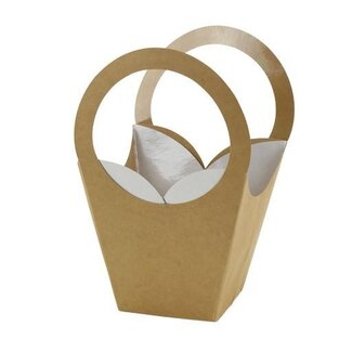 4A Tassen “Ella” | Kleur: Bruin | Lengte 7.5 centimeter | Breedte 13 centimeter | Hoogte 20 centimeter | Per 10 tassen