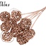 Rotan Bal op stok | Kleur: Koperkleurig | Bruce Ball Bijsteker | Diameter 5 centimeter | Lengte ± 50 centimeter | Per 10 bijstekers