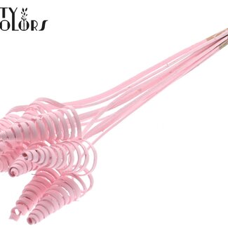 QC Palm Spiral on Stem | Colour: Light Pink | Cane Cone Plant Stake | Stake Length ± 50 centimetres | Per 10 stakes