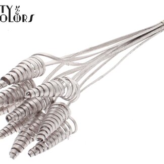 QC Palmspirale auf Stiel | Farbe: Champagnerfarben | Cane Cone Einstecker | Länge Einstecker ± 50 Zentimeter | Pro 10 Einstecker