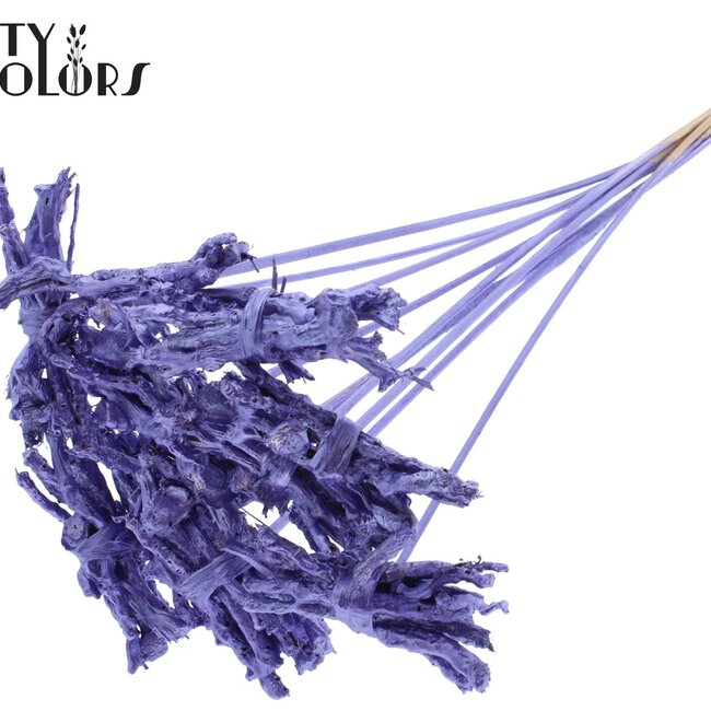 Dekoratives Coco Rose Sträußchen auf Stab | Farbe: Metallic Lila | Coco Rose Posy Stecker | Länge ± 50 Zentimeter | Pro 10 Stecker