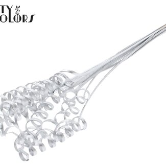 QC Palm Spirale sur tige | Couleur : Argenté | Cane Spring Piquet | Longueur du piquet ± 50 centimètres | Par 10 piquets