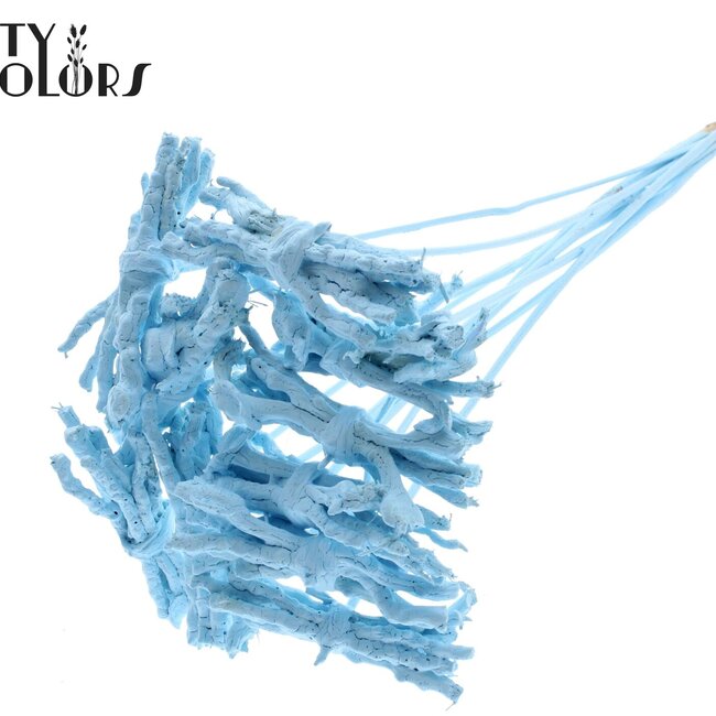 Bouquet décoratif Coco Rose sur tige | Couleur : Bleu clair | Coco Rose Posy Piquet | Longueur ± 50 centimètres | Par 10 piquets