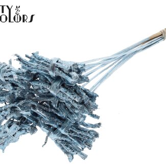 QC Decorative Coco Rose Posy on stick | Colour: Metallic Blue | Coco Rose Posy Pick | Length ± 50 centimetres | Per 10 picks