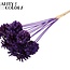Pine cone on stick | Colour: Intense Purple | Pine cone diameter 5 - 7 centimetres | Length ± 50 centimetres | Per 10 picks