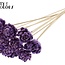 Shola Holz mit Rose auf Stiel | Farbe: Milkalila | Shola New Beauty Rose Einstecker | Durchmesser der Rose 6 Zentimeter | Länge des Einsteckers ± 50 Zentimeter | Pro 10 Einstecker