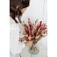 Trockenblumenstrauß Amelia | Länge ± 65 Zentimeter | Mit rosa und natürlichen Trockenblumen