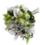 Boeket droogbloemen "Farfalla Bianco Verde" | Lengte ± 40 centimeter | Met witte, wit gebleekte en groene droogbloemen