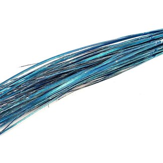 QC Rechte Nerf van Palmblad | Kleur: Antiek Metallic Blauw | Straight Ting Ting Droogdecoratie | Lengte ± 70 centimeter | 5 vertakkingen per tak | Per bos