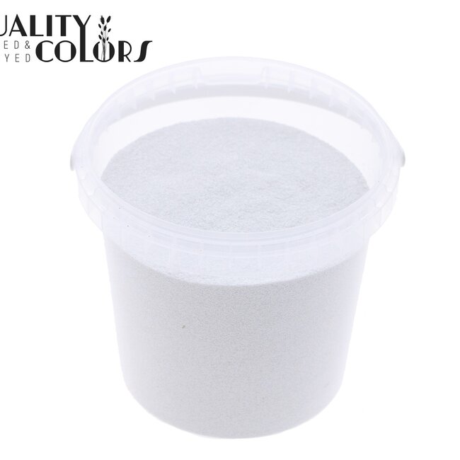 Glitter in herbruikbare emmer | Kleur: Wit | Inhoud emmer 400 gram | Per emmertje