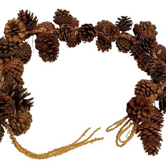 QC Pine Cone Garland | Colour: Natural Brown | Length 100 centimetres | Per 2 garlands