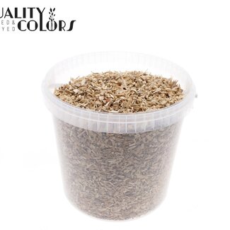 QC Wood chips in reusable bucket | Colour: Natural Light Brown | Length 5 - 8 millimetres | Bucket capacity 10 litres | Per bucket