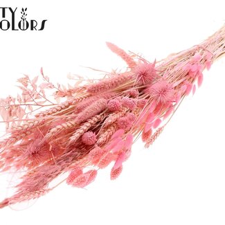 QC Flat Bouquet of Dried Flowers “Blossom” | Colour: Pink | Size: Large | Length ± 70 centimetres | Per 5 bouquets
