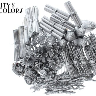 QC Bouquet Mix on Stick | Colour: Silver | Length of stick-in ± 50 centimetres | 40 stick-ins per bunch | Per bunch