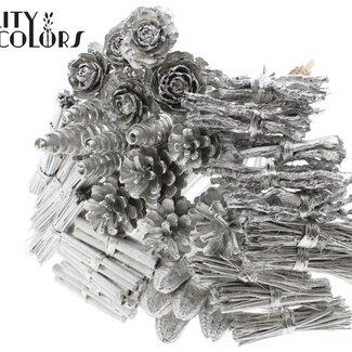 QC Boeket Mix op stok | Kleur: Platinakleurig | Lengte bijsteker ± 50 centimeter | 40 bijstekers per bos | Per 10 bossen