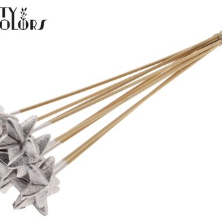 QC Styropor Stern auf Stab | Farbe: Champagnerfarben | Styropor Stern flacher Stecker | Länge ± 50 Zentimeter | Pro 50 Stecker