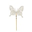 Felt Butterfly Plant Stake | Colour: Natural White | Diameter 9 centimetres | Length ± 50 centimetres | Per 25 stakes