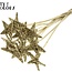 Rattan Lata Star on stick | Colour: Gold-coloured | Lata Star flat plant stake | Length ± 50 centimetres | 10 stakes per bunch