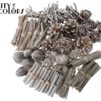 QC Boeket Mix op stok | Kleur: Pearl Wit | Pearl White Bijsteker | Lengte bijsteker ± 50 centimeter | 40 bijstekers per bos | Per 10 bossen