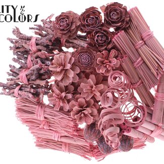 QC Boeket Mix op stok | Kleur: Frosted Roze | Lengte bijsteker ± 50 centimeter | 40 bijstekers per bos | Per bos