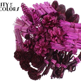 QC Bouquet Mix sur tige | Couleur : Lilas | Longueur du piquet ± 50 centimètres | 40 piquets par bouquet | Par bouquet