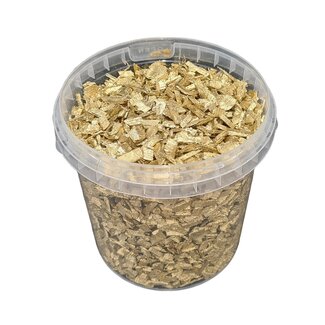QC Wood chips in reusable bucket | Colour: Gold-coloured | Length 5 - 8 millimetres | Bucket content 1 litre | Per 6 buckets