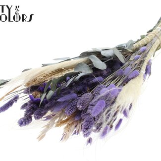 QC Rundes Trockenblumen-Bouquet „Samt“ | Farbe: Milkalila | Größe: Groß | Länge ± 70 Zentimeter | Pro Bouquet