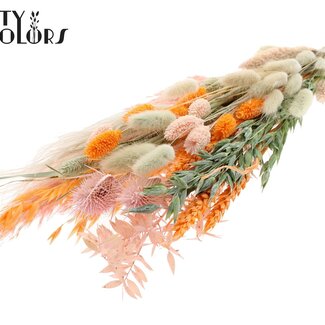 QC Round Bouquet of Dried Flowers “Blush” | Colour: Apricot | Size: Large | Length ± 70 centimetres | Per 5 bouquets