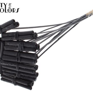 QC Kore Petit bouquet sur tige | Couleur : Noir | Pique-fleurs | Longueur de la tige ± 50 centimètres | 10 piques par bouquet