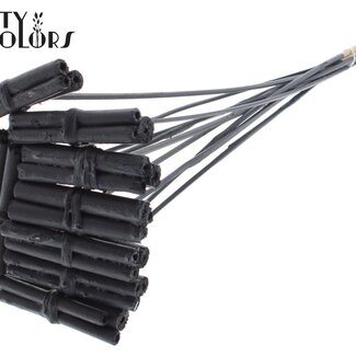 QC Bouquet décoratif de bâtonnets en jute sur tige | Couleur : Noir | Bâtonnet de jute décoratif | Longueur ± 50 centimètres | 10 tiges par bouquet