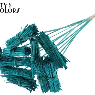 QC Lady Bouquet sur tige | Couleur : Turquoise | Lady Posy Pique-fleur | Longueur ± 50 centimètres | 10 piques-fleurs par bouquet