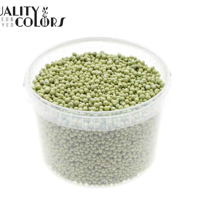 Billes en terre cuite dans un seau réutilisable | Couleur : Vert clair | Diamètre 4 - 8 millimètres | Contenu du seau 3 litres | Par seau