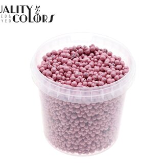 QC Billes d'argile dans un seau réutilisable | Couleur : Rouge | Diamètre 4 - 8 millimètres | Contenu du seau 1 litre | Par 6 seaux