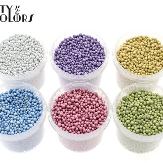 QC Terracotta Balls in Reusable Bucket | Colour: Mixed Colours | Diameter 4 - 8 millimetres | Bucket Contents 1 litre | Per 6 buckets