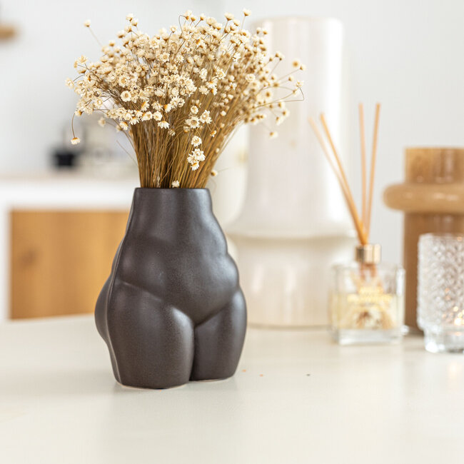 Wit naturelle Glixia droogbloemen | Lengte ± 50 centimeter | Gewicht ± 50 gram