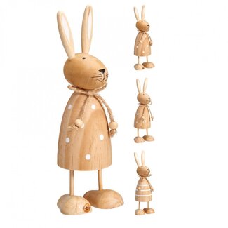 4A Rabbit Decoration Assortment | Colour: Light Brown | Width 5 centimetres | Height 18 centimetres | Per 12 rabbits