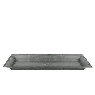 4A Melamine Plastic Bowl Plate | Colour: Grey | Length 36 centimetres | Width 17 centimetres | Height 2.5 centimetres | Per 18 plates