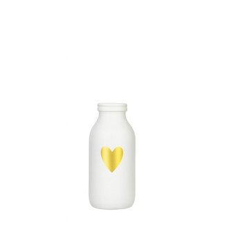 4A Vase Bouteille en Verre en Forme de Cœur | Couleur : Blanc Naturel | Diamètre 2 centimètres | Hauteur 10 centimètres | Largeur 5 centimètres | Par 12 vases