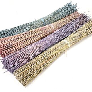 QC Bâtons de Roseau Séchés | Couleur : Couleurs Mixtes Givrées | Longueur ± 70 centimètres | Par bouquet ± 400 bâtons | Par 4 bouquets