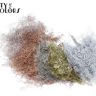 QC Fougère de Corail Préservée | Chic Métallique | Couleur : Couleurs Mixtes avec paillettes | Gleichenia Dicarpa | 10 branches par bouquet | Par 10 bouquets