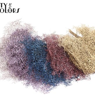 QC Preserved Coral Fern | Metallic Mix | Colour: Mixed Metallic Colours | Gleichenia Dicarpa | 10 stems per bunch | Per 10 bunches