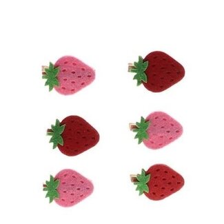4A Decoration Peg Strawberry | Colour: Mixed Colours | Length 4 centimetres | Per 6 pegs